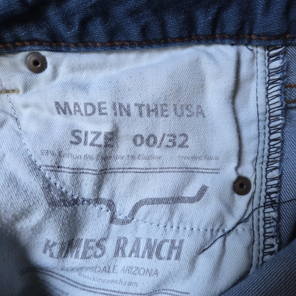 Kimes Ranch Blue Ankle Jeans with Orange Stitching - Picture 4 of 4